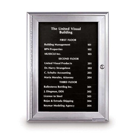 United Visual Products Outdoor Enclosed Combo Board, 72"x36", Satin Frame/White Porc & Pumice UVCB7236OD-WHTPORC-PUMICE